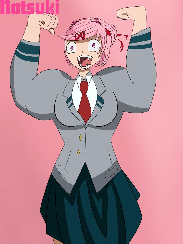 MHA x DDLC Natsuki | Anime Art Amino