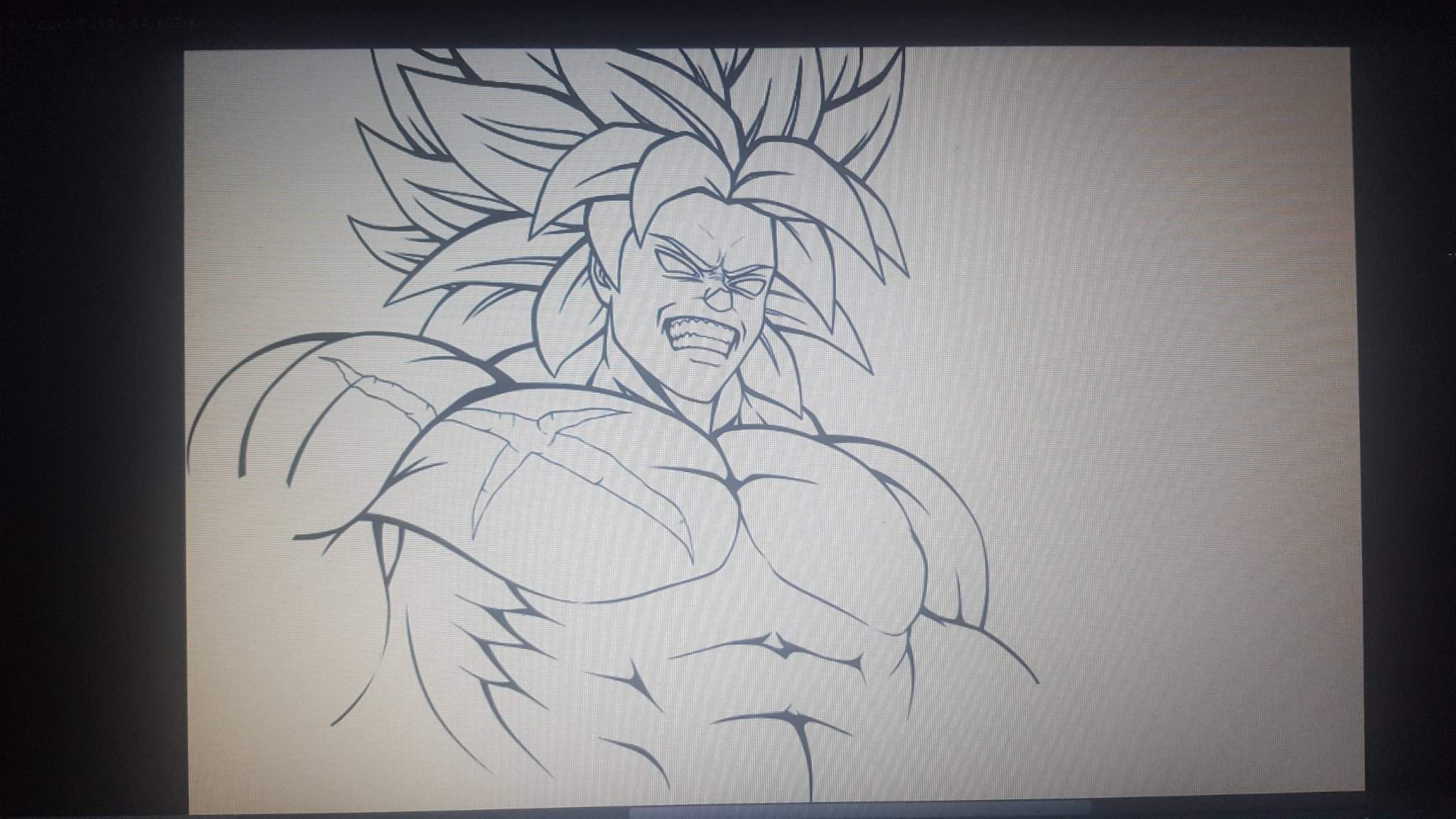 Broly Line Art WIP | DragonBallZ Amino