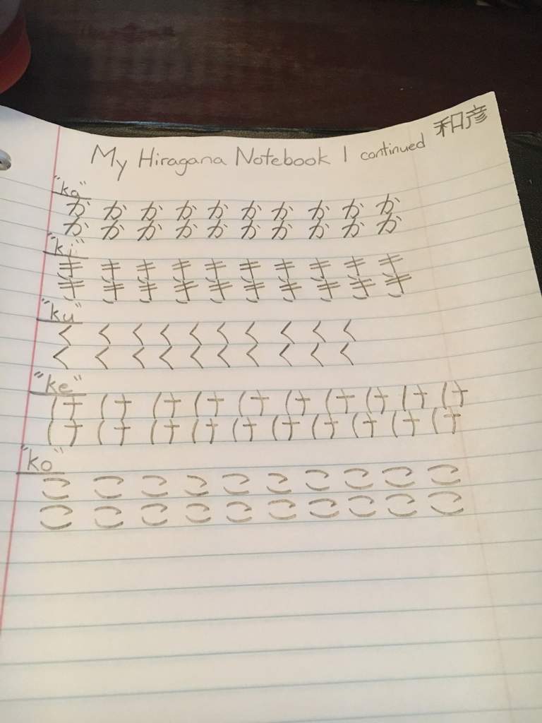 My Hiragana Notebook 1 Japanese School Amino