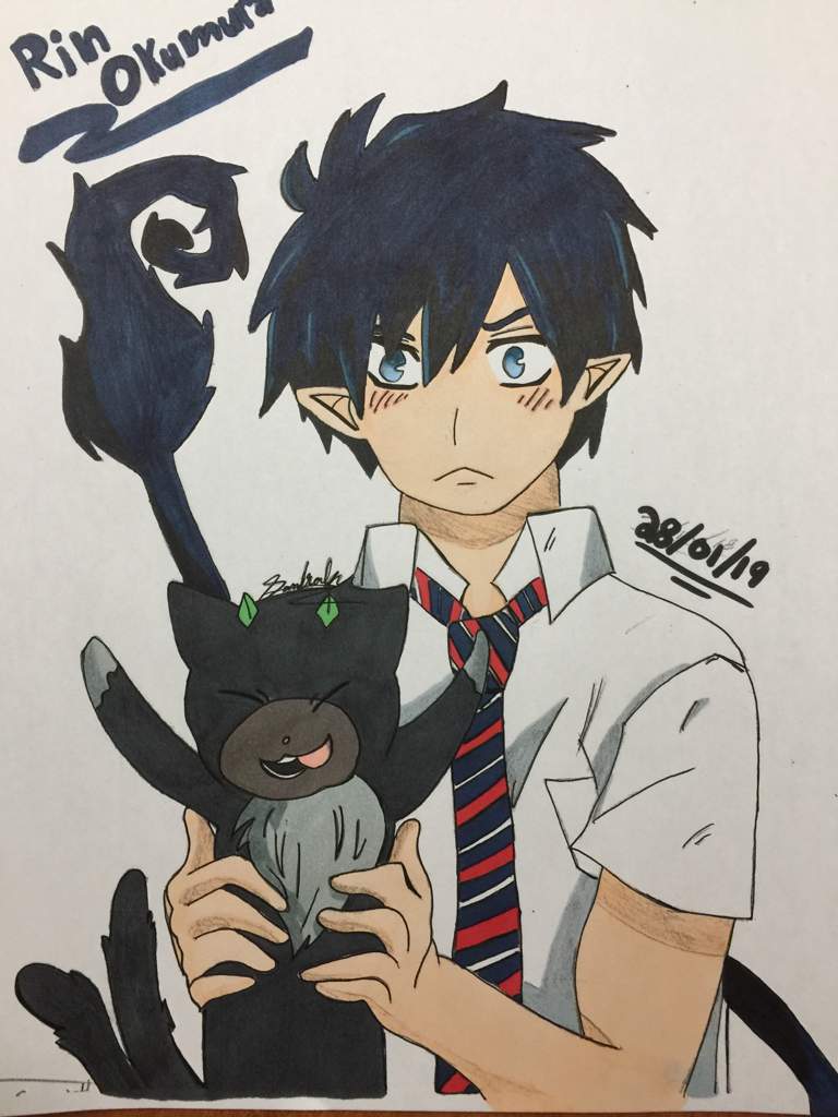 Rin Okumura Drawing (colored this time) | Blue Exorcist Amino