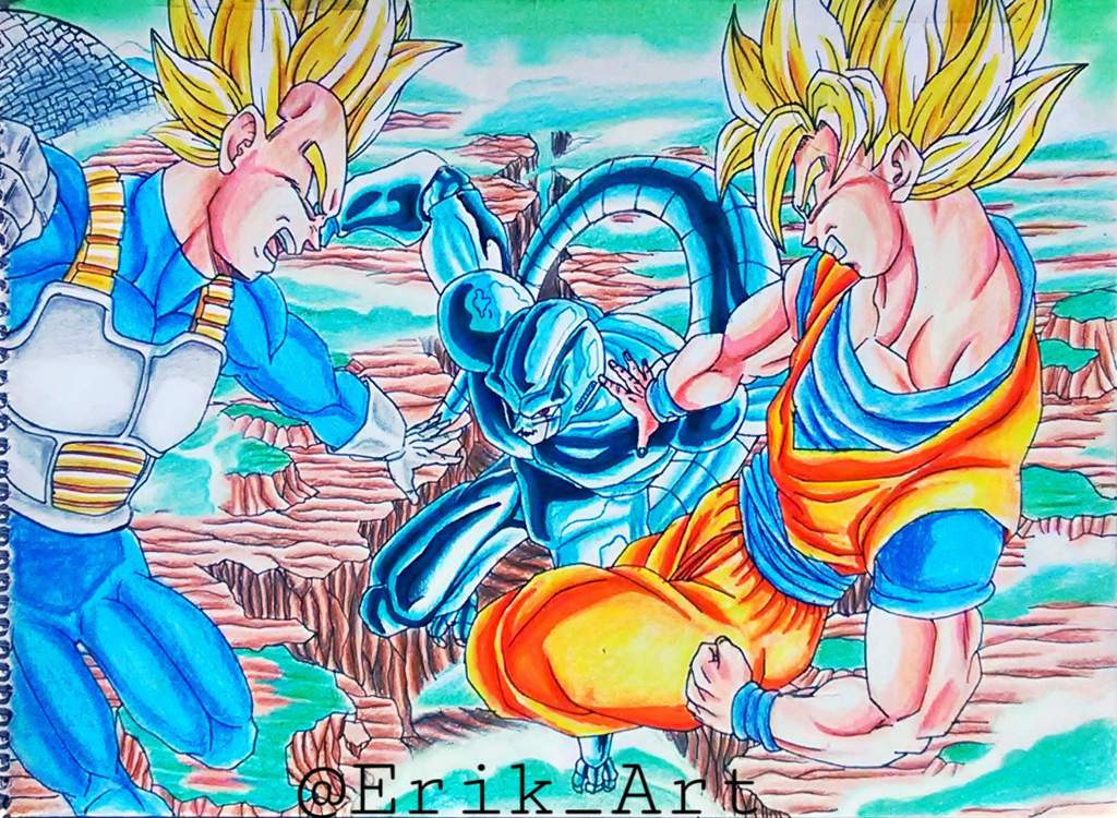 Dibujo de Goku y vegeta vs Metal Cooler | DRAGON BALL ESPAÑOL Amino