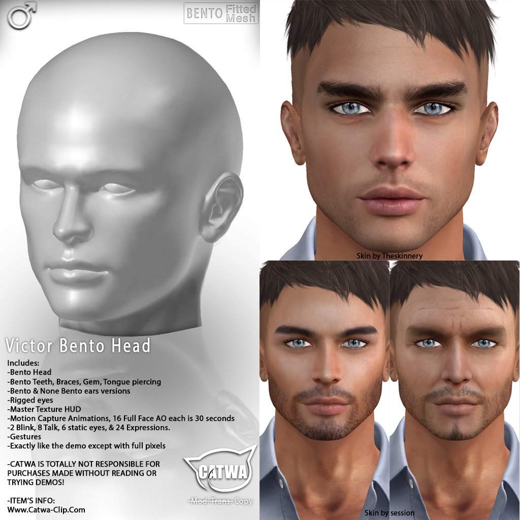 second life mesh heads