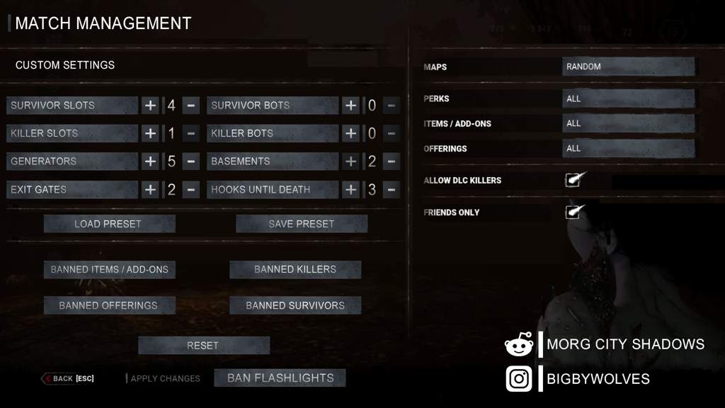 My Idea Of A More Customisable Kyf Menu For Dbd Dead By Daylight Dbd Amino