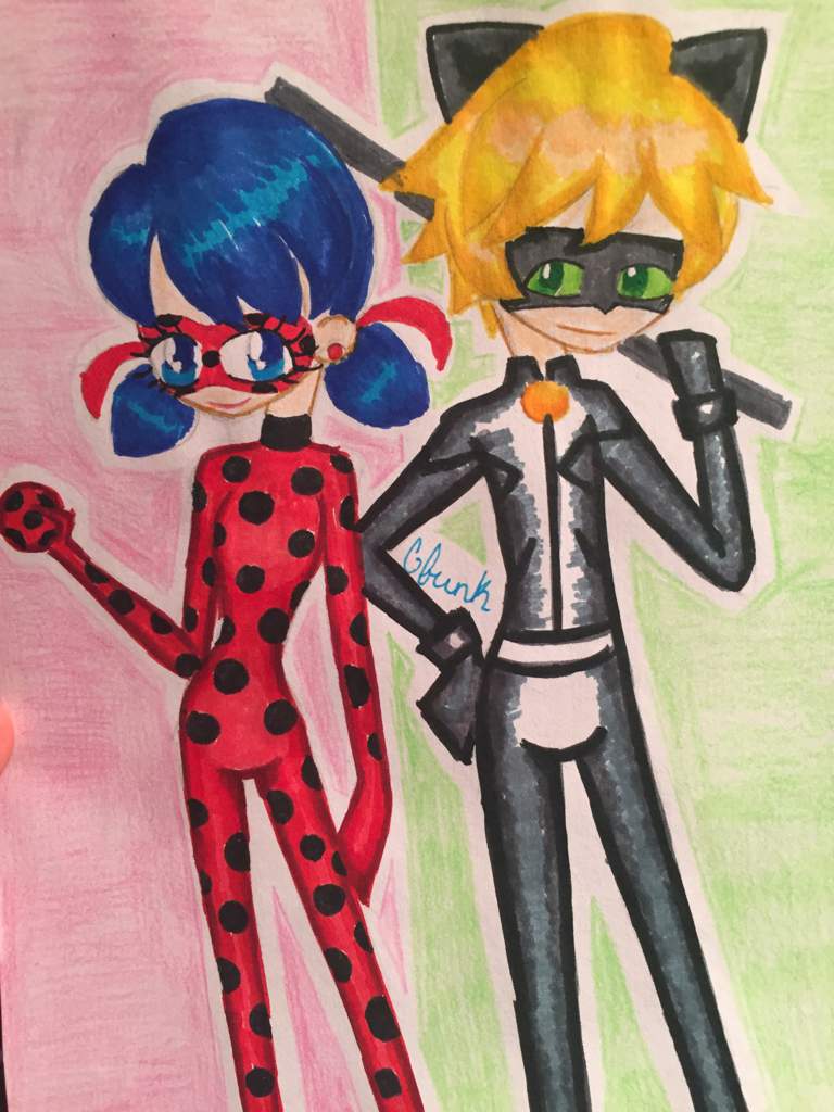 Ladybug and Chat Noir Marker Drawing | Miraculous Amino