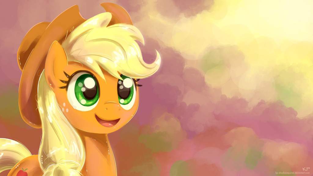 Applejack/ЭплДжек-[C]┏━━━━━ೋ ೌ ೬ ೂ━━━━━┓
[BIC]Applejack
[C]┗━━━━━ೋ ೌ ೬ ೂ━━━━━┛
[IC](Эп(п)лджек, AJ, Эй-Джей) — земная пони из