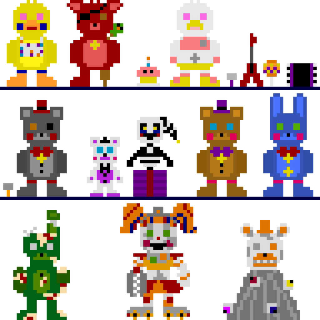 FNaF 6 animatronics em minigames | Five Nights at Freddys PT/BR Amino