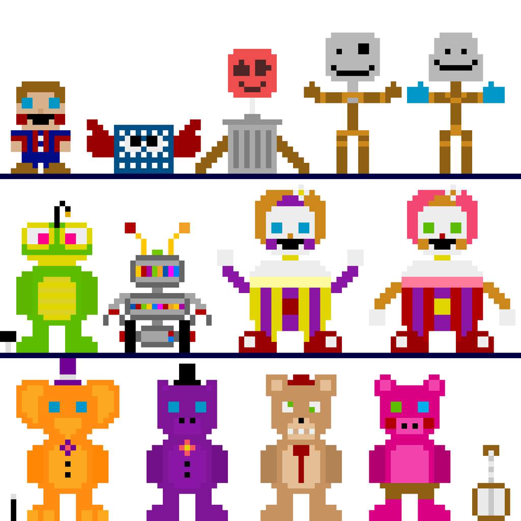 FNaF 6 animatronics em minigames | Five Nights at Freddys PT/BR Amino