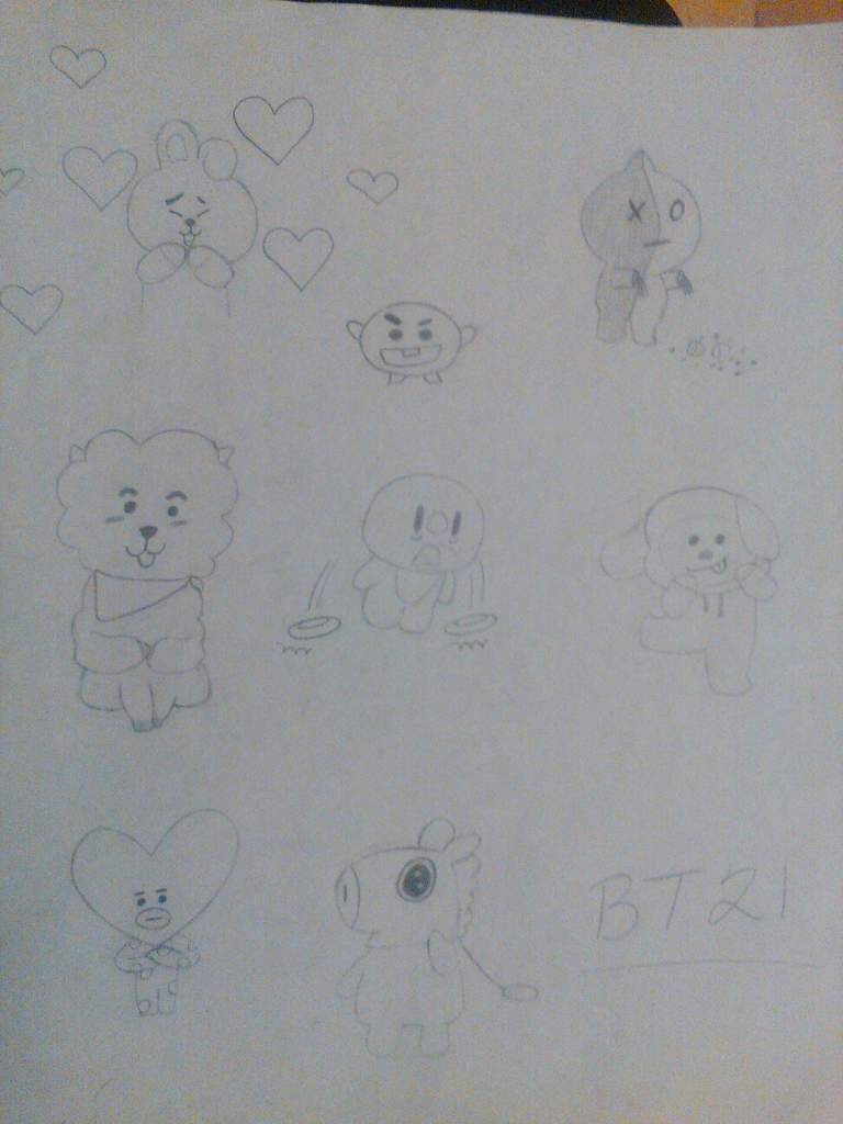 This is some fanart i did. The right is Tae and left is BT21. This was ...