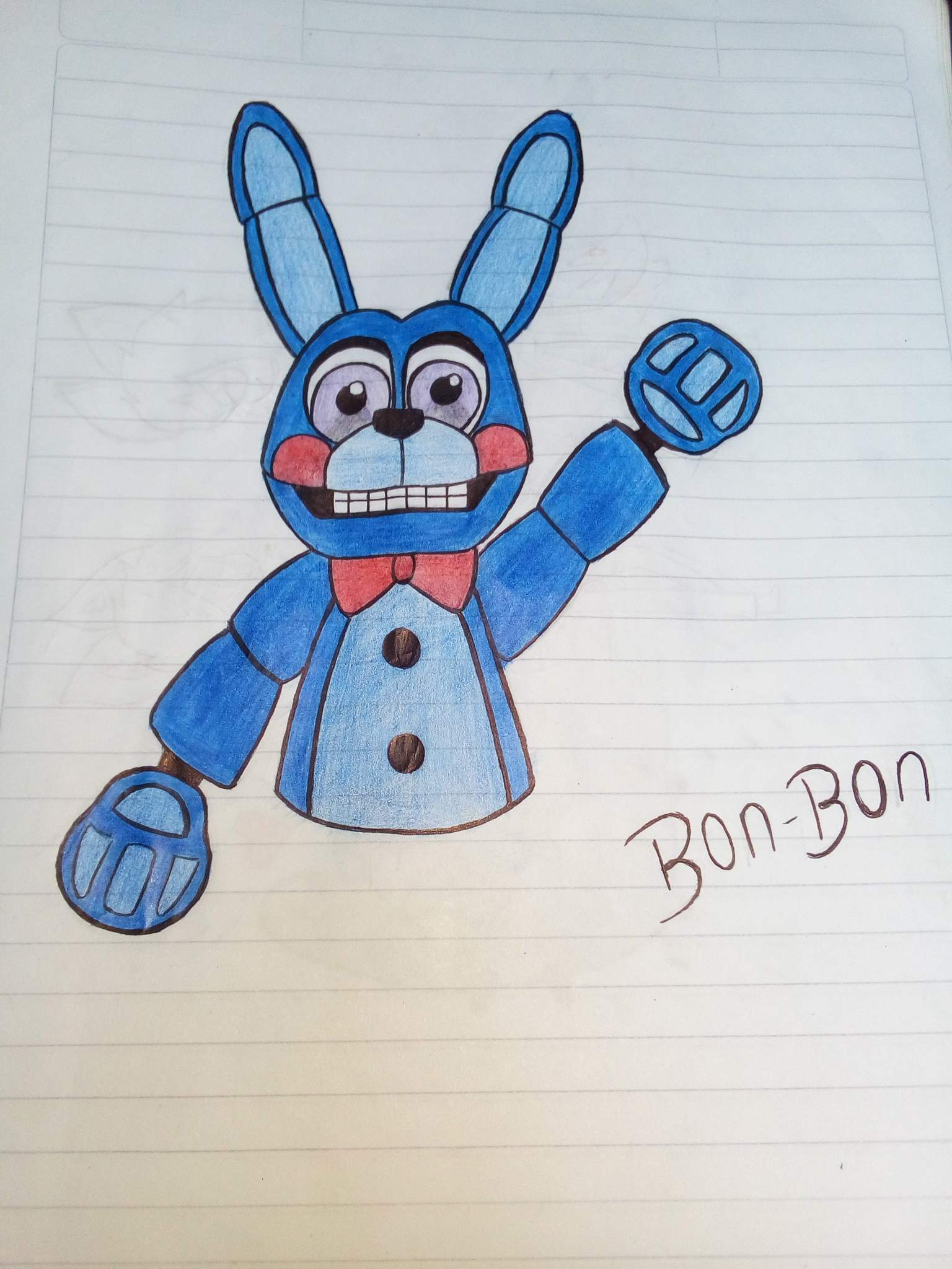 Este es mi dibujo de bonbon | FNaF Amino [ Español ] Amino