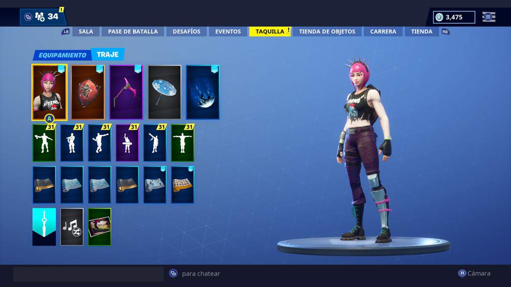 de fortnite la skin de rockera que llegue a esperar con ansias el pico que combina con el pelo y el paraguas que me recuerda a mis inicios en el juego - paraguas fortnite temporada 6