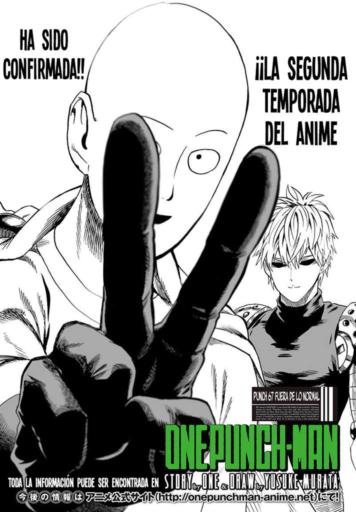 Confirmada Segunda Temporada De One Punch Man Anime Amino