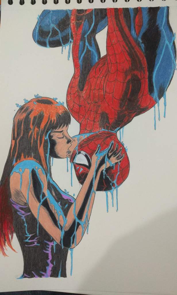 Dibujo de Spiderman y Mary Jane | •MARVELESA• Amino