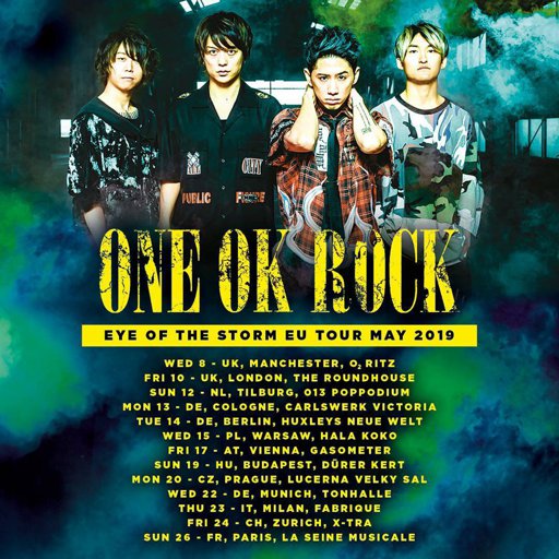 Tomoya Kanki On Instagram Can T Wait To See You Guys Eyeofthestorm Europe One Ok Rock En Espanol Amino