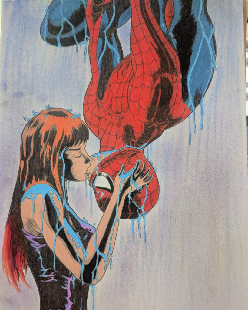 Dibujo de Spiderman y Mary Jane | •MARVELESA• Amino