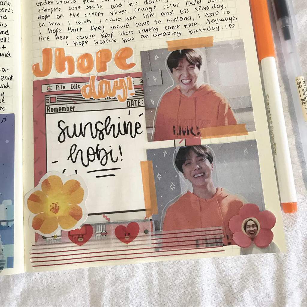 Jhope’s birthday spread | Kpop Journals Amino
