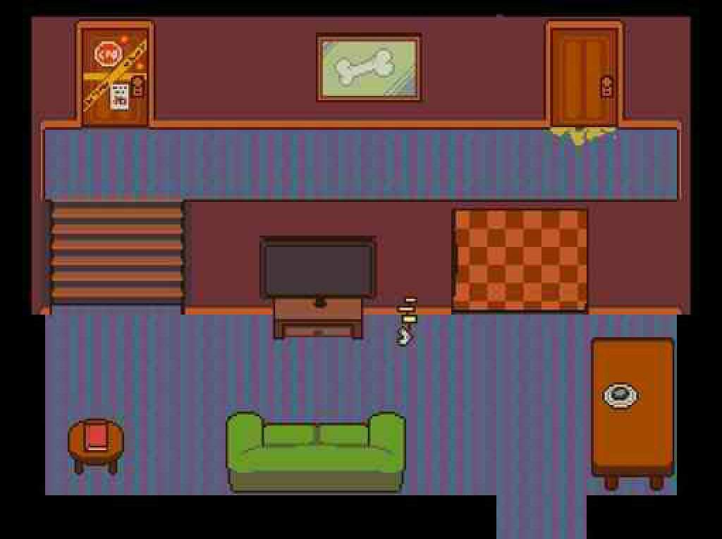living room sans and papyrus