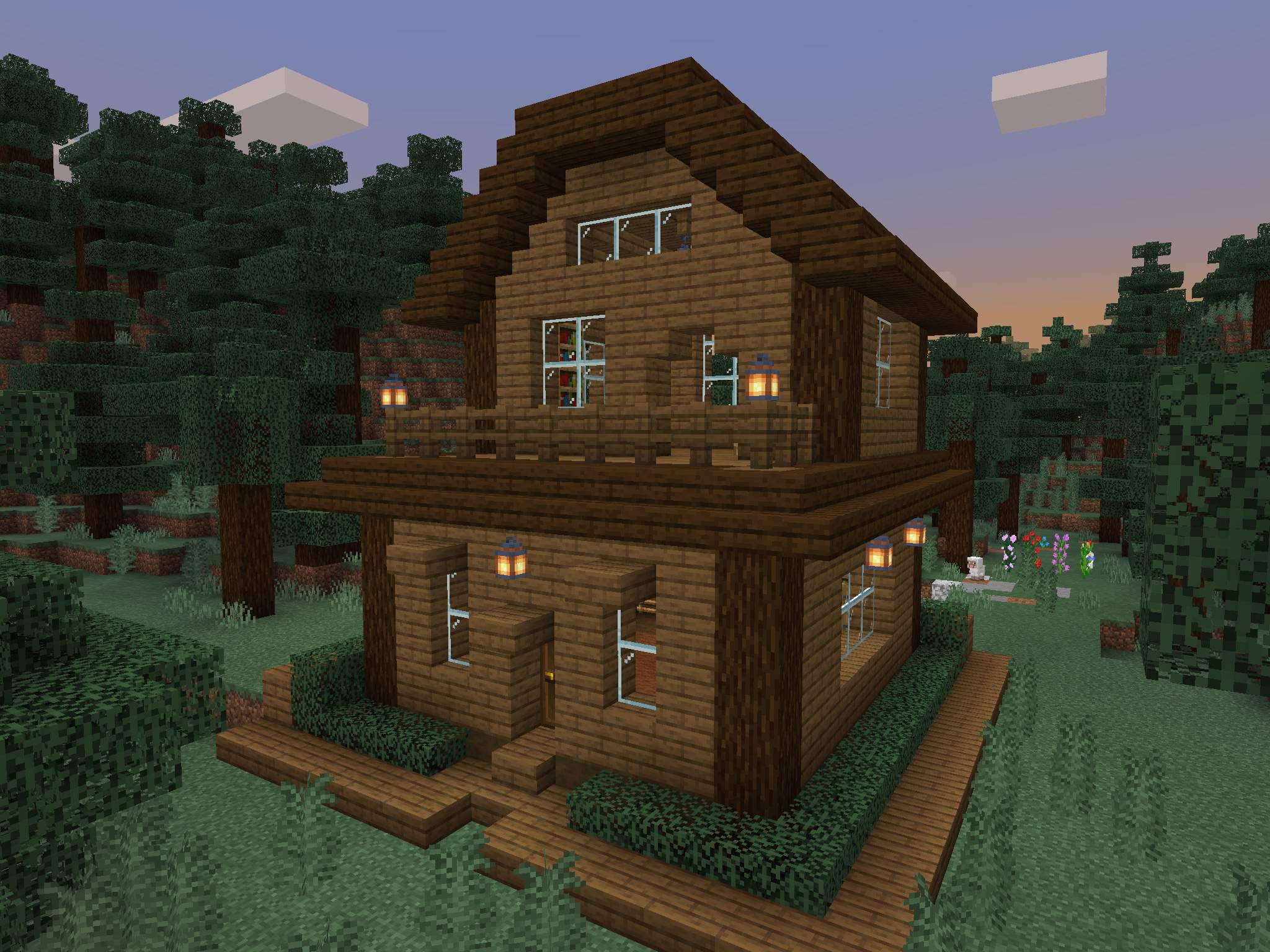 minecraft cabin house