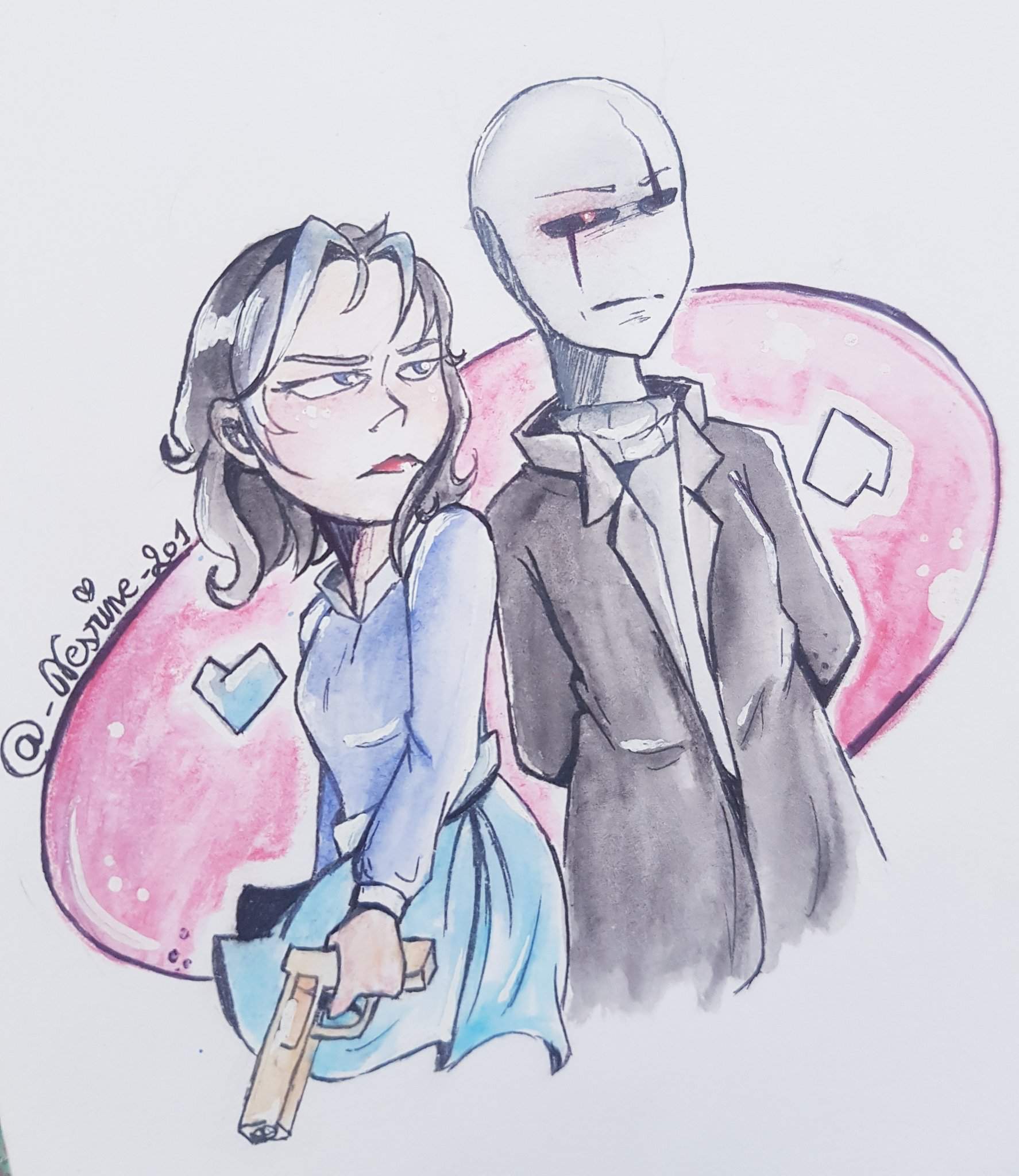 Glitchtale <b>Gaster</b> X <b>Jessica</b> Grey.