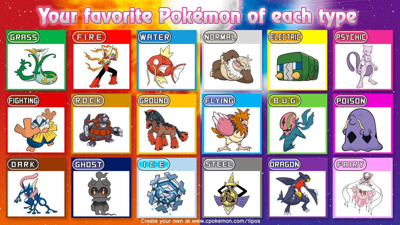 My favorite Pokémon of each type (revised) | Pokémon Amino