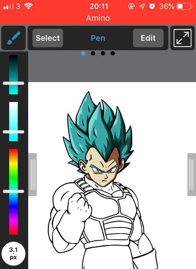 My drawing of super saiyan blue Vegeta | Dragon Ball Super Official™ Amino