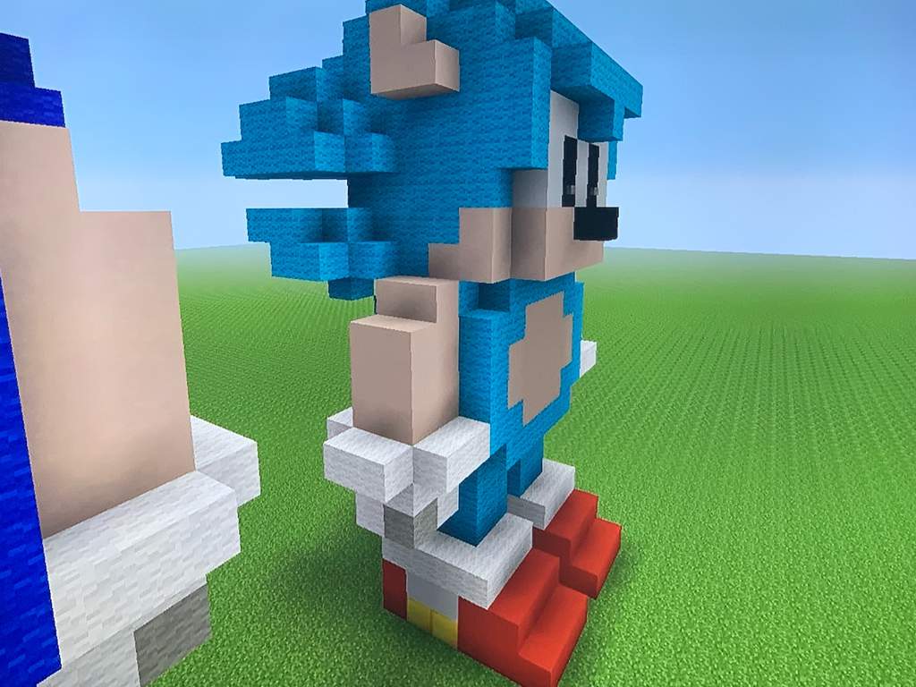 Classic Sonic Minecraft Statue | Sonic the Hedgehog! Amino