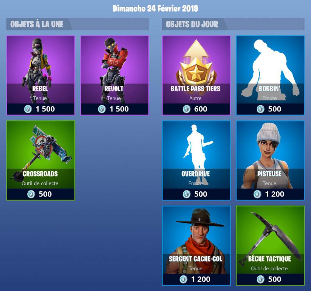  - boutique fortnite 24 fevrier