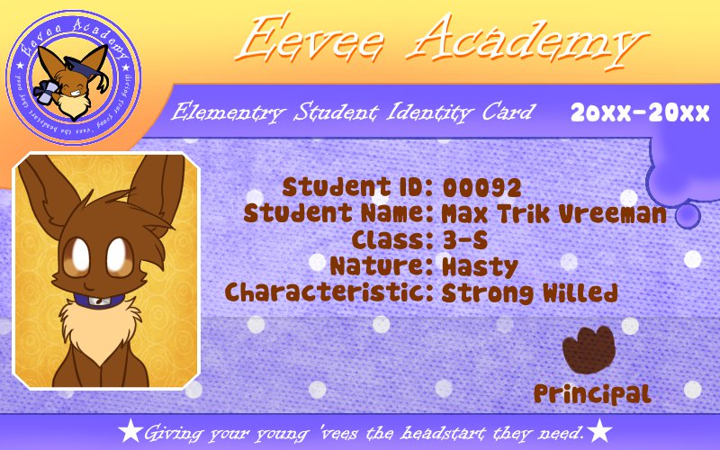 Eevee Academy ID cards!!! | Eeveelution Community Amino