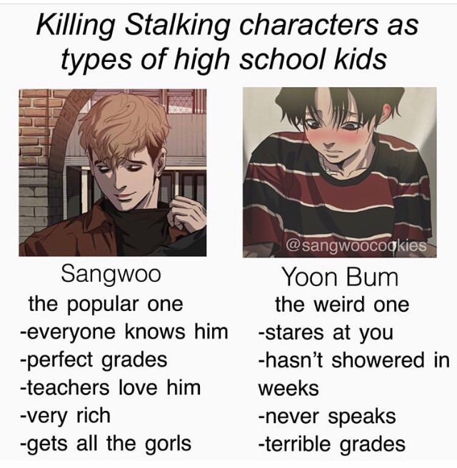 Killing Stalking characters as high school kids | Killing Stalking ...