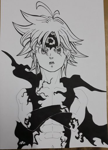 Dibujando a Meliodas //Nanatsu no Taizai | •Anime• Amino