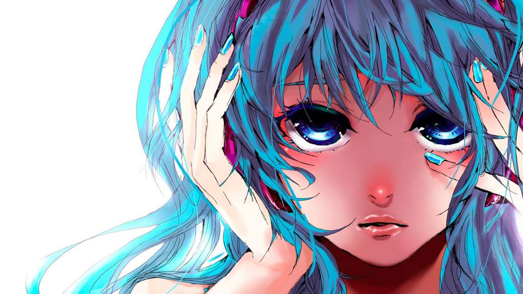 Crazy anime girl face