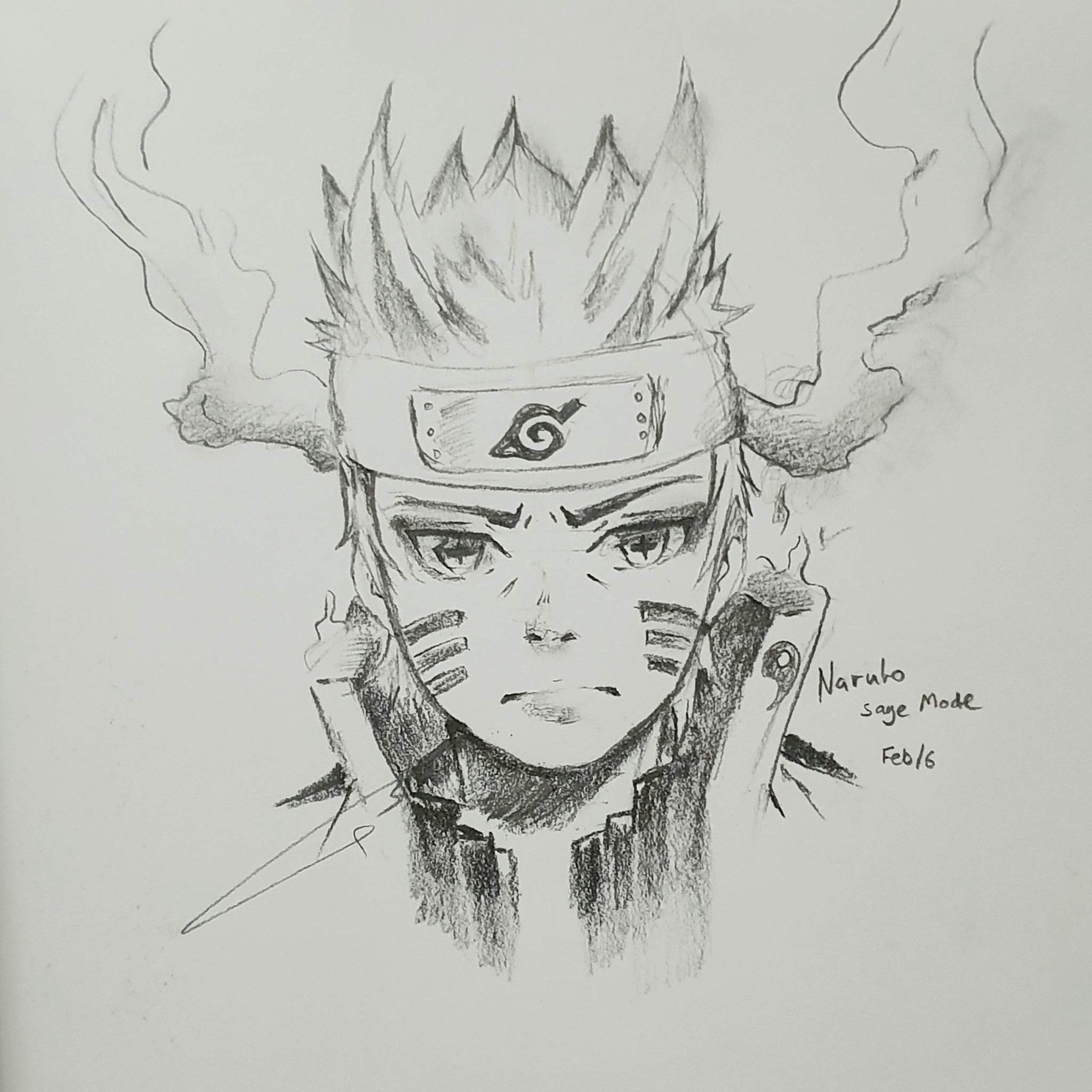 Naruto’s -sage mode-pencil | Anime Art Amino