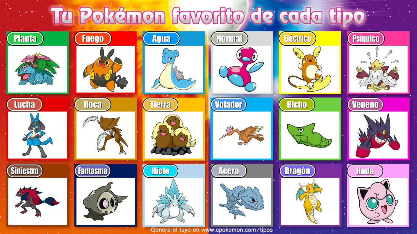 Mis pokemon favoritos de cada tipo | •Pokémon• En Español Amino