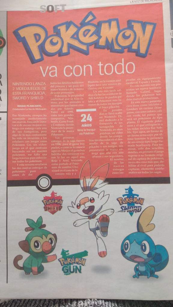 A Mexican Newspaper Ran A Print Of Pokemon Gun Alongside The Newly Announced Pokemon Sword And Shield Dank Memes Amino