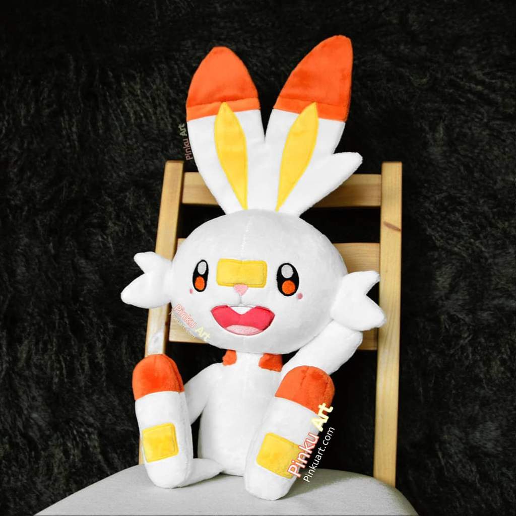 life size scorbunny plush