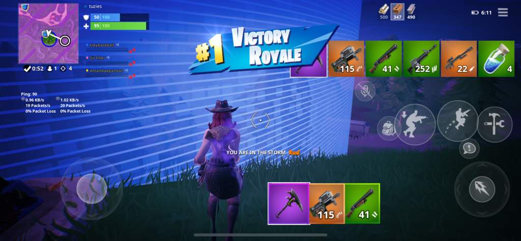 i played on mobile because everyone on mobile is basically bots and the last guy in the game died from the storm or something idk but i still won and got - how to get better ping in fortnite mobile
