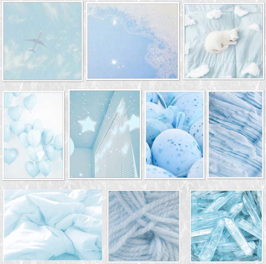 Pastel Blue Aesthetic Collage | aesthetics Amino
