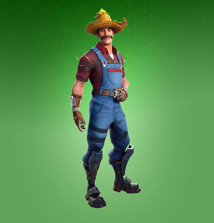 i don t really like this skin it s not the type of skin i like in general i guess it s original it has some good details his clothes is pretty nice i - fortnite farmer skin