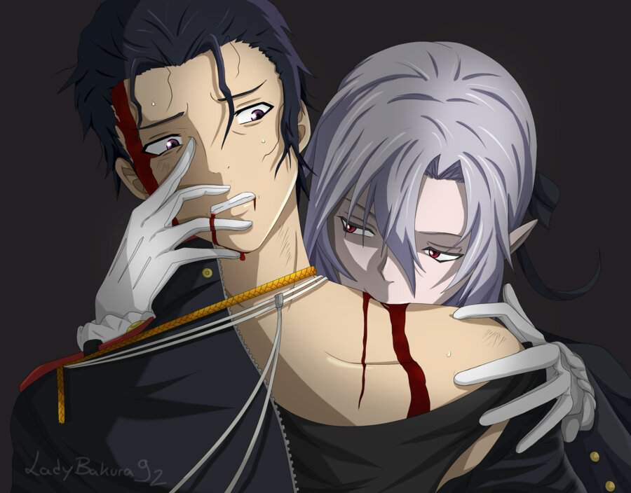 Vampire vs human anime