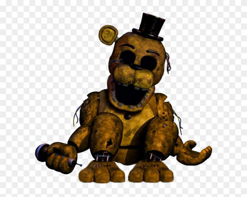 Old (Withered) Golden Freddy) - аниматроник-медведь тёмно-жёлтого цвета с ч...