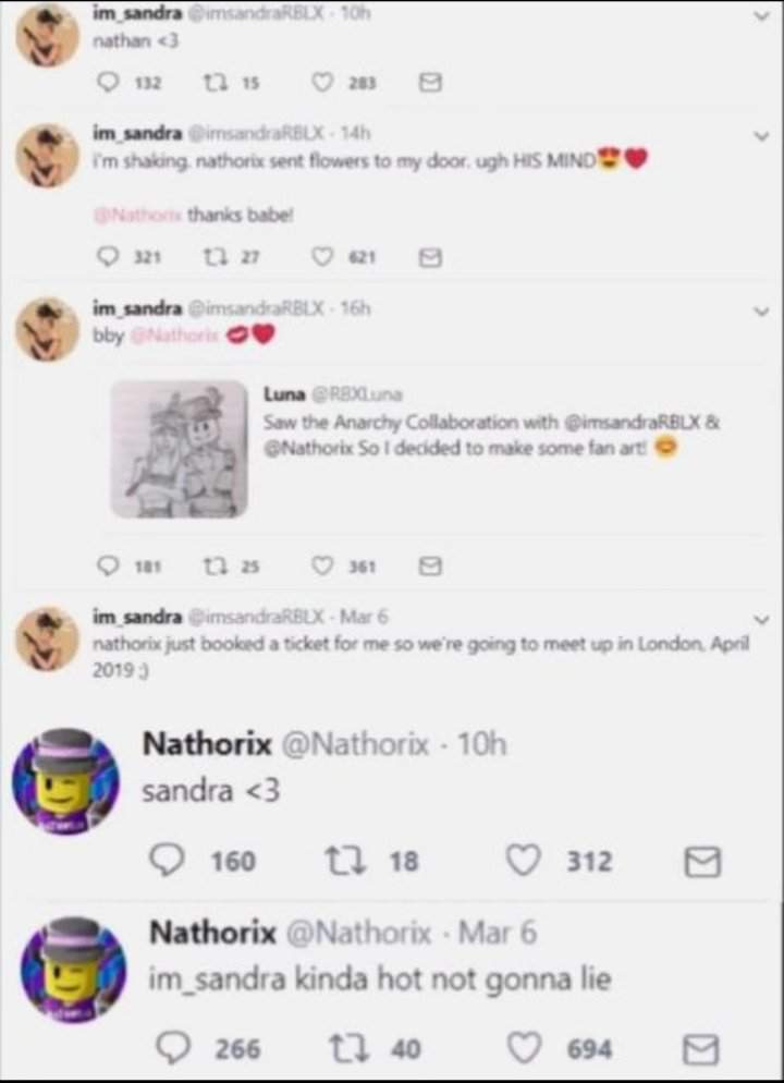 Nathorix And Sandra Inappropriate Tweets