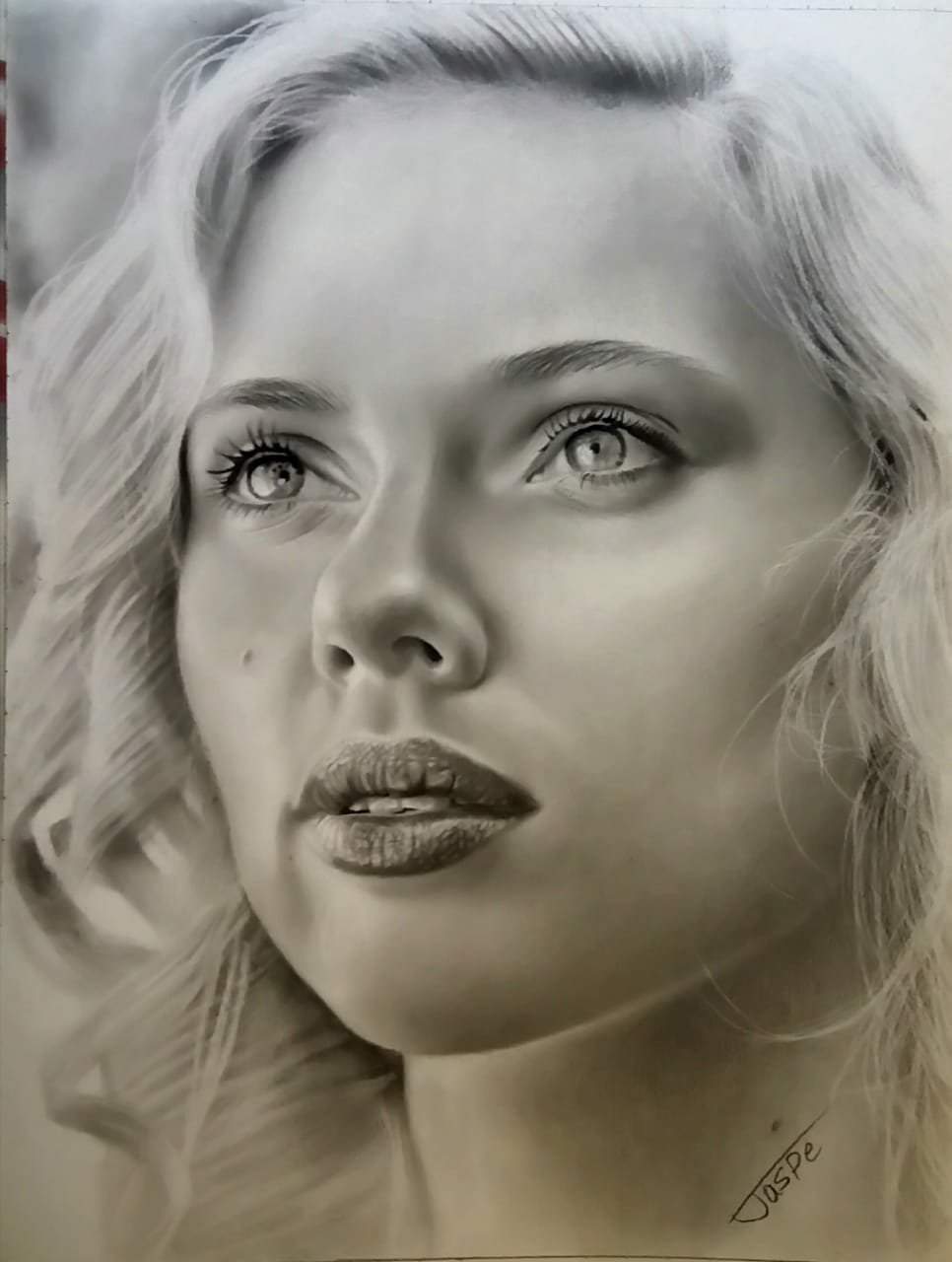 Scarlett Johansson. Técnica: carbincillo. | •Arte Amino• Amino