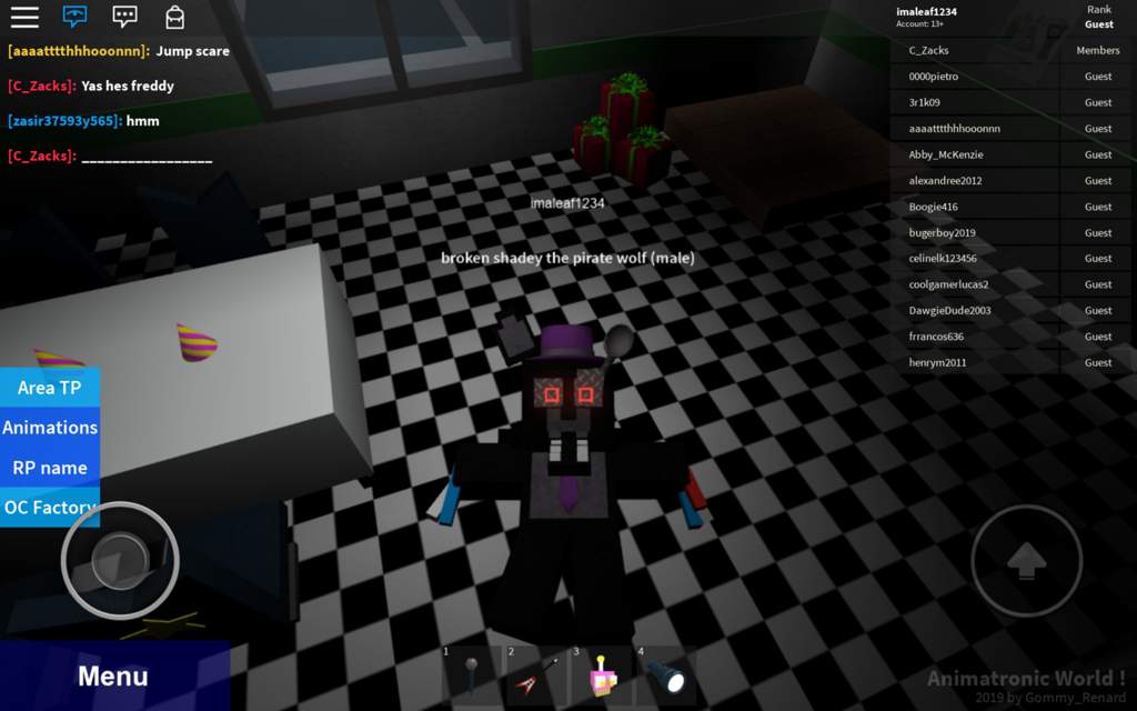 I Found These On Roblox And I Made One On Animatronic World Sorry Off Topic Five Nights At Candy S Amino - animatronic world roblox amino