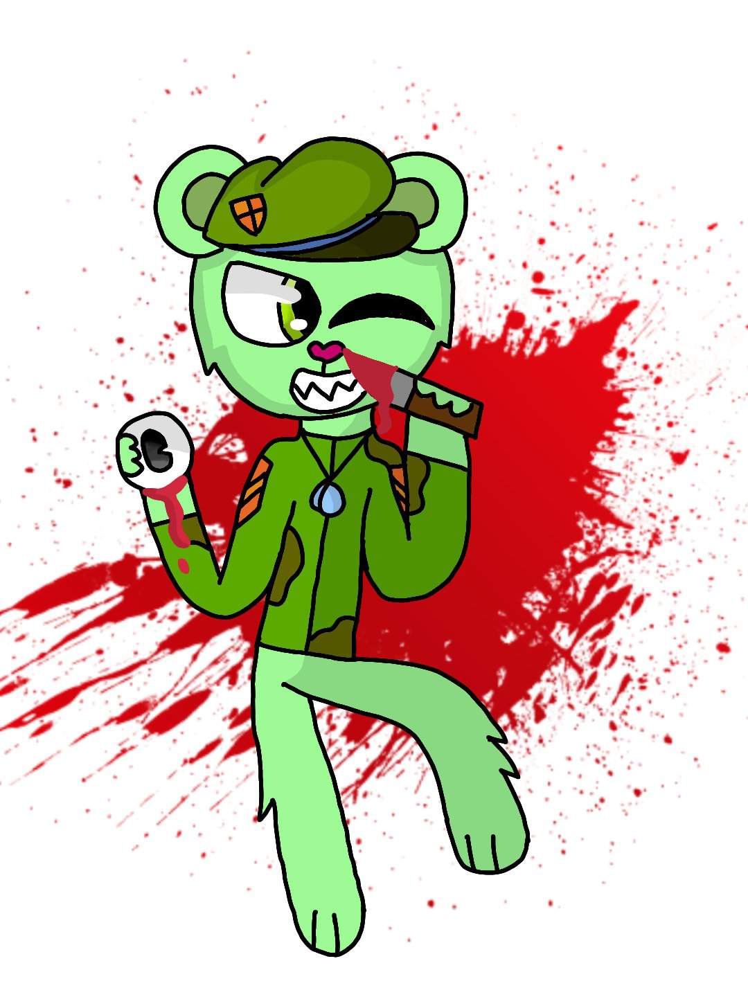 Flippy + OC = first post | Happy Tree Friends Amino