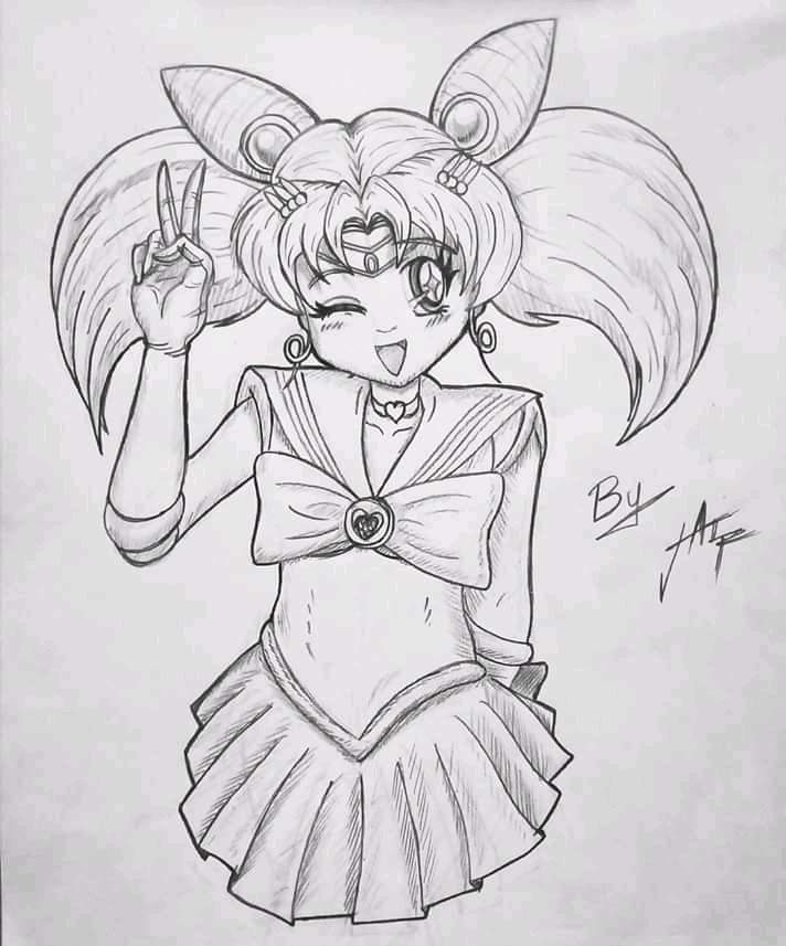 Chibiusa a lápiz | •Anime• Amino