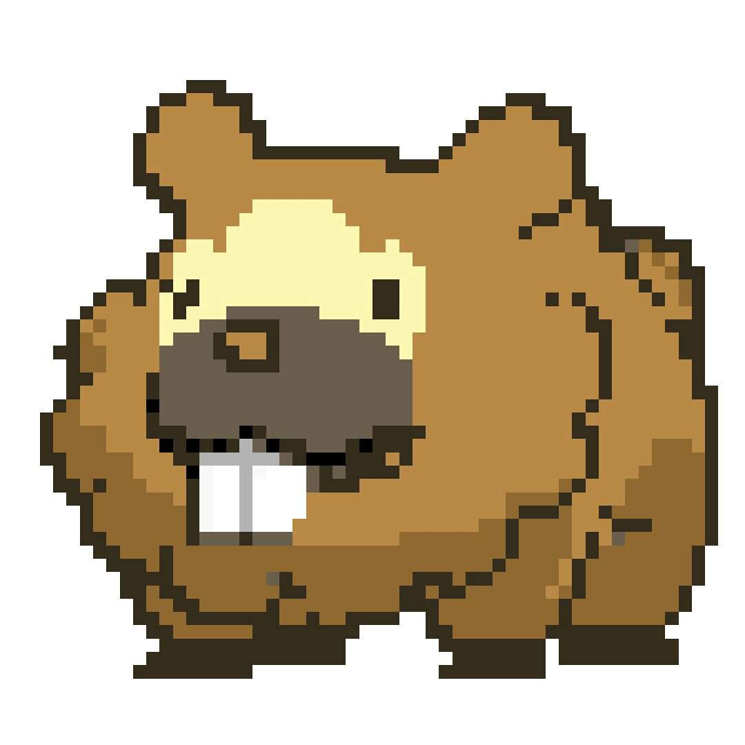 Pixel art bidoof | Pokémon XY™ Amino