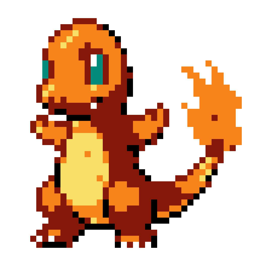 Charmander pixle art | Pokémon XY™ Amino