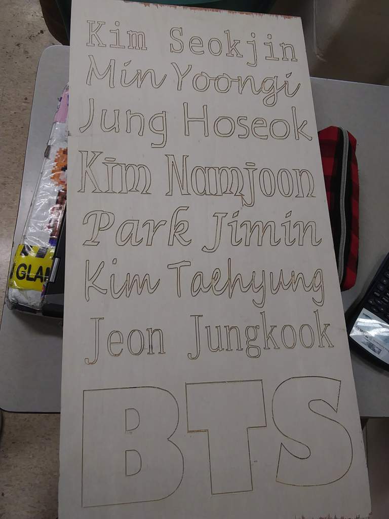 · DIY BTS Names Board · | ARMY's Amino