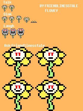 Friendlinesstale Flowey sprite sheet | Undertale Amino