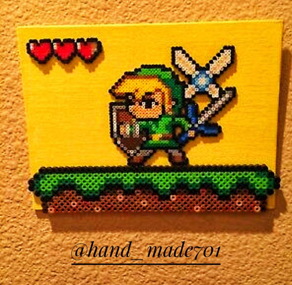 Link On Canvas With Perler Beads Nintendo Amino