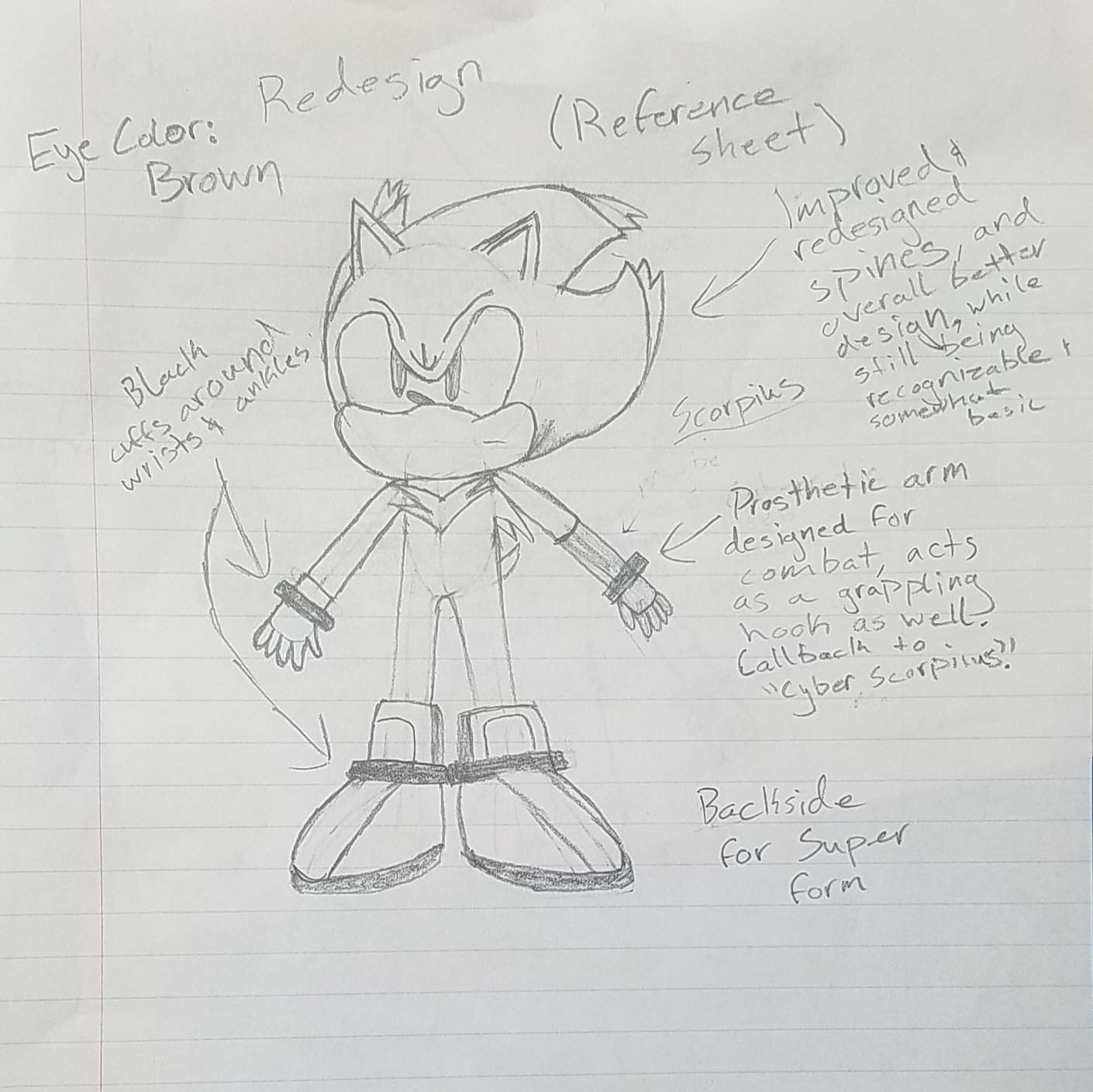 Scorpius the Hedgehog V2 Sketches | Sonic Rp&Art Amino